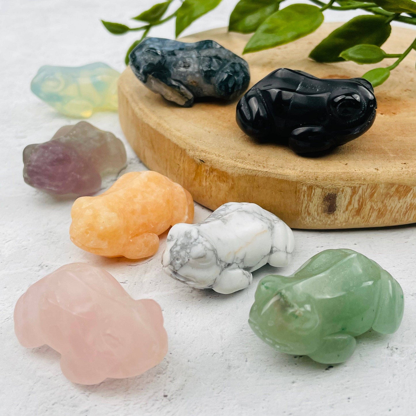 Crystal Gemstone Frog - Carved Toads
