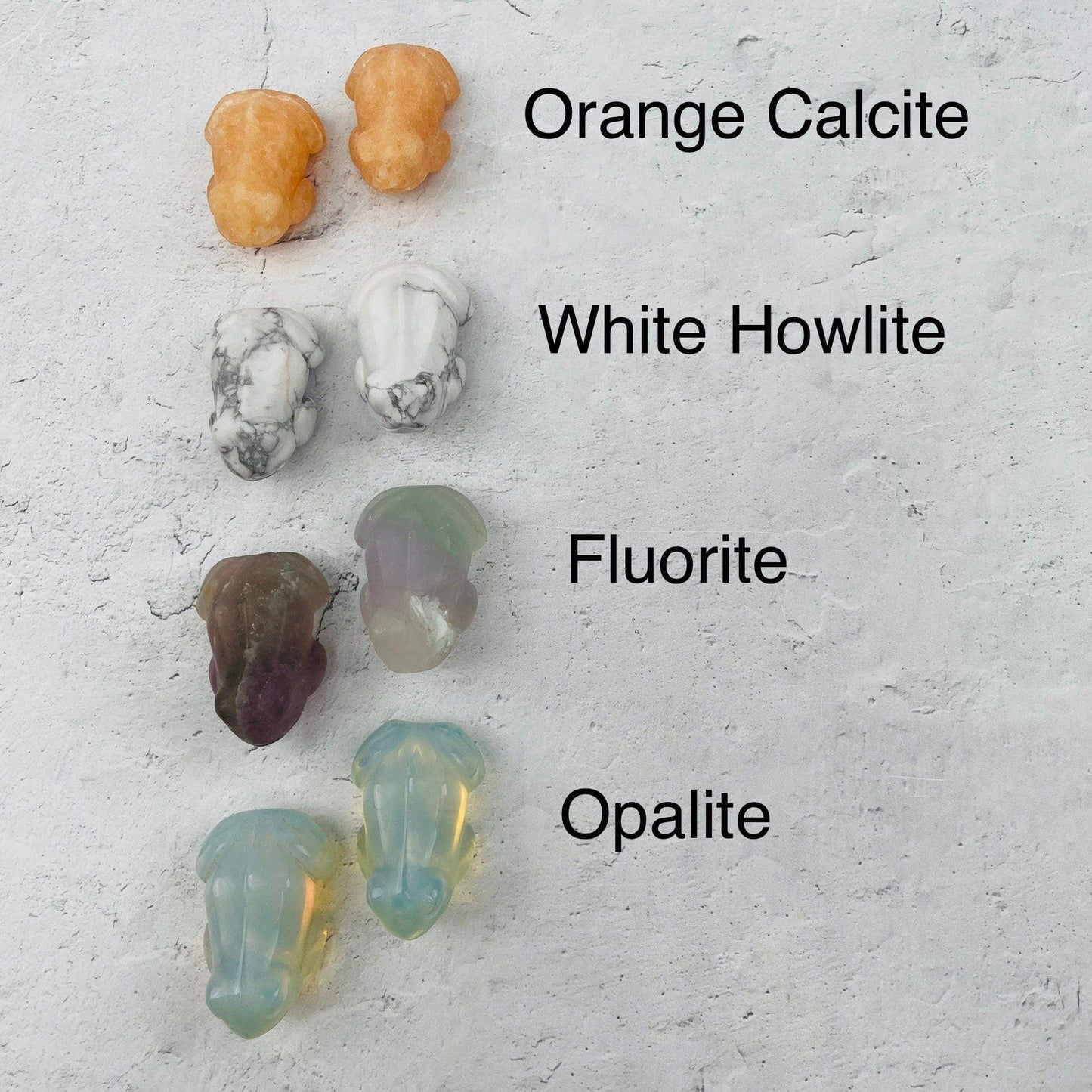 Crystal Gemstone Frog - Carved Toads