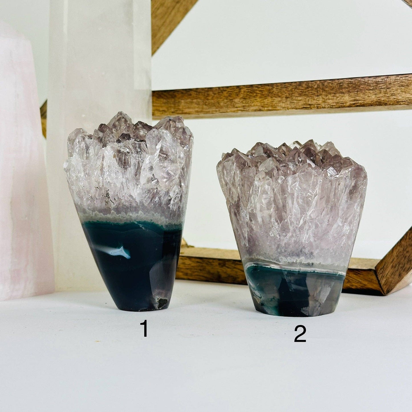 Amethyst Crystal Flower Cut Base
