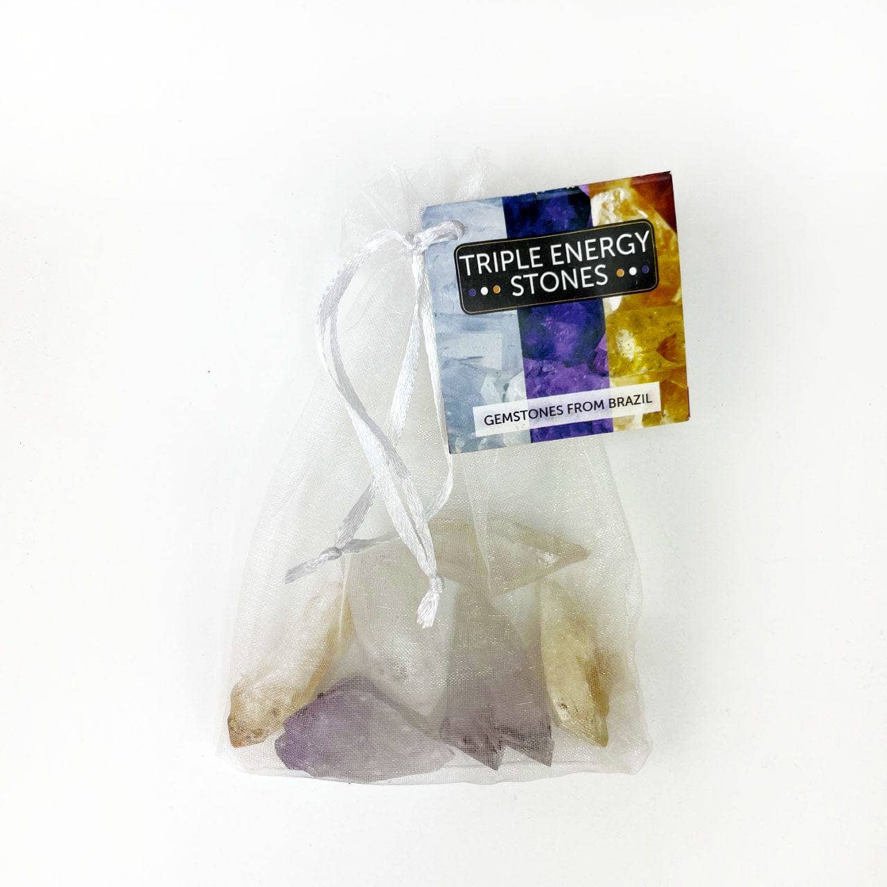 Crystal Triple Energy Set of Quartz, Amethyst & Citrine