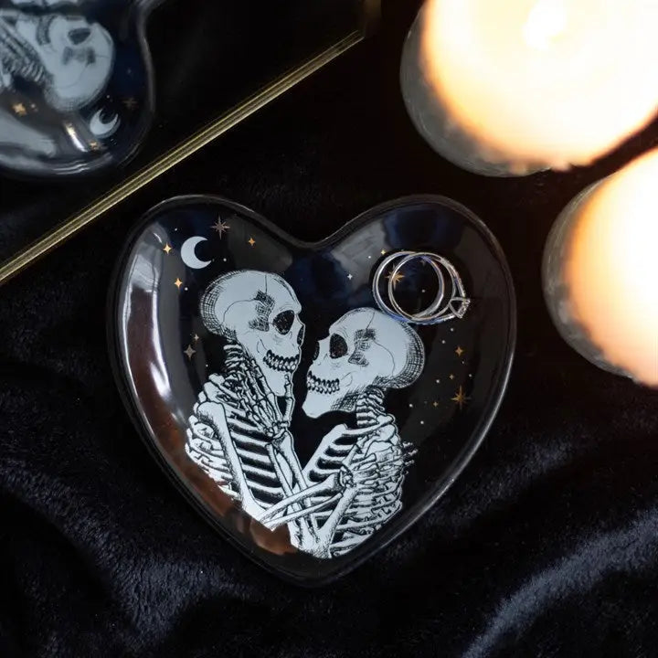 Skeleton Couple Heart Trinket Dish image 0