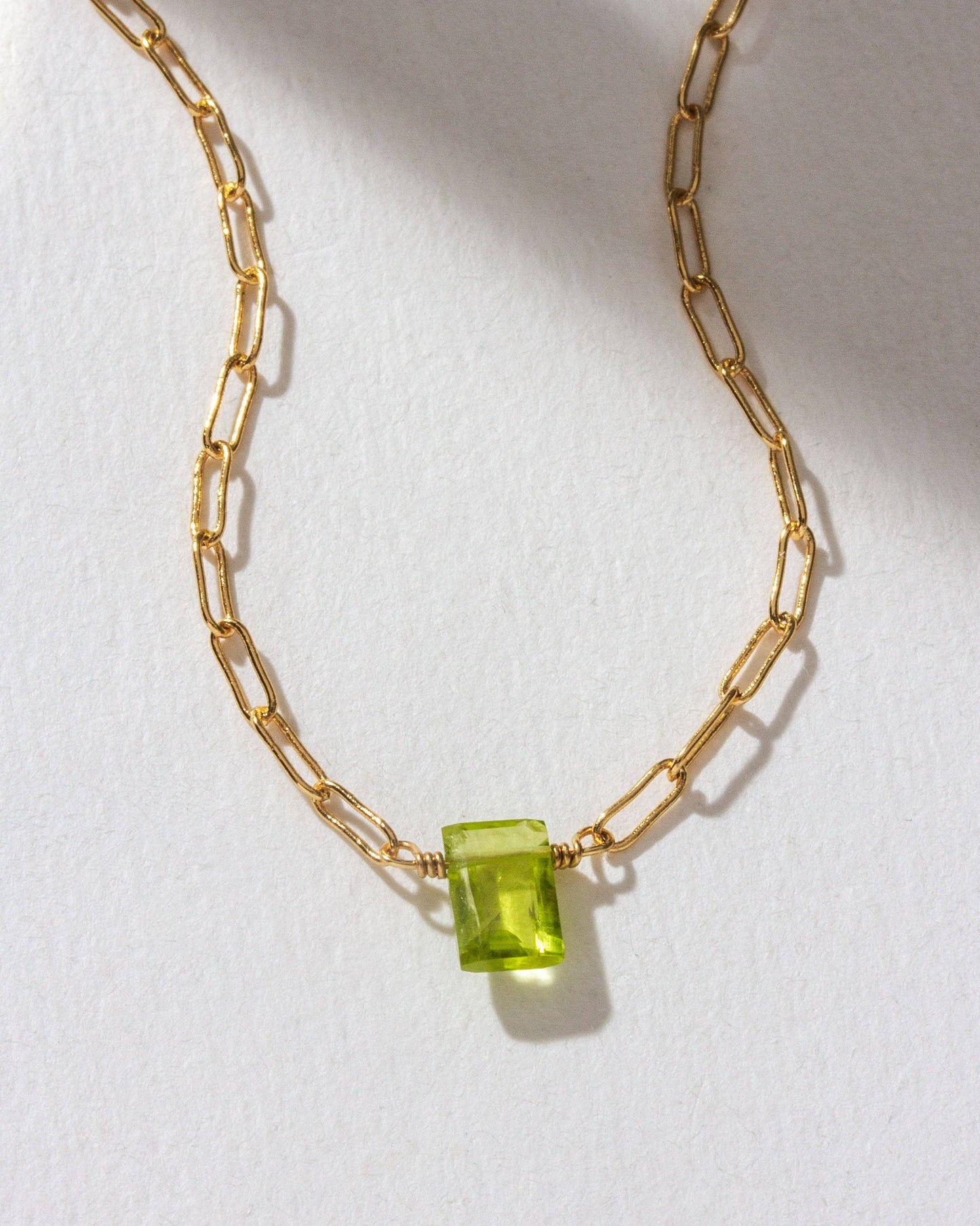 Prism Gems Birthstone Peridot Necklace - August