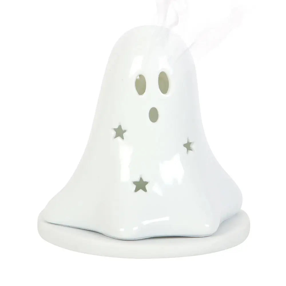 Ceramic Halloween Ghost Tealight and Incense Cone Holder image 5