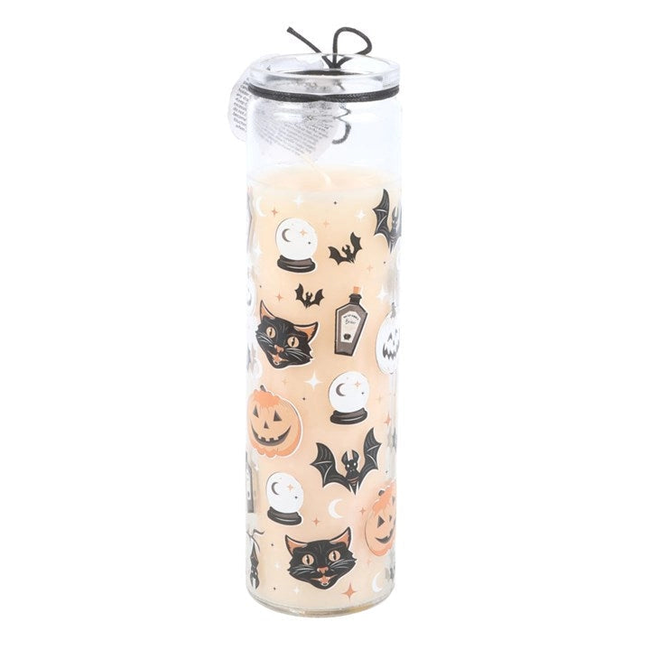 Spooky Spiced Pumpkin Halloween Tube Candle image 2