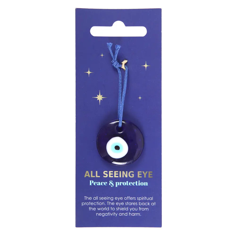 Glass All Seeing Eye Protection Charm image 1