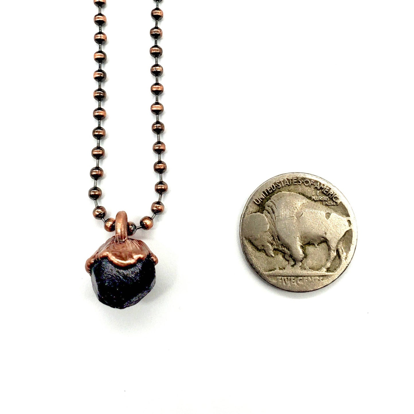 Garnet Birthstone Necklace / Ball Chain