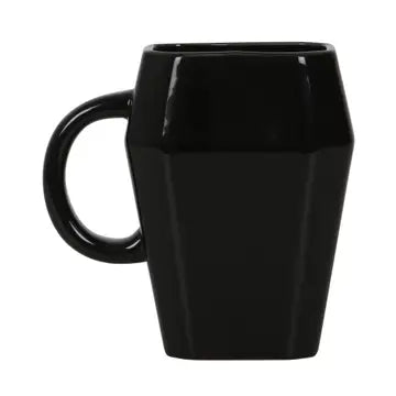 Gothic Halloween Death Before Decaf Coffin Mug image 3