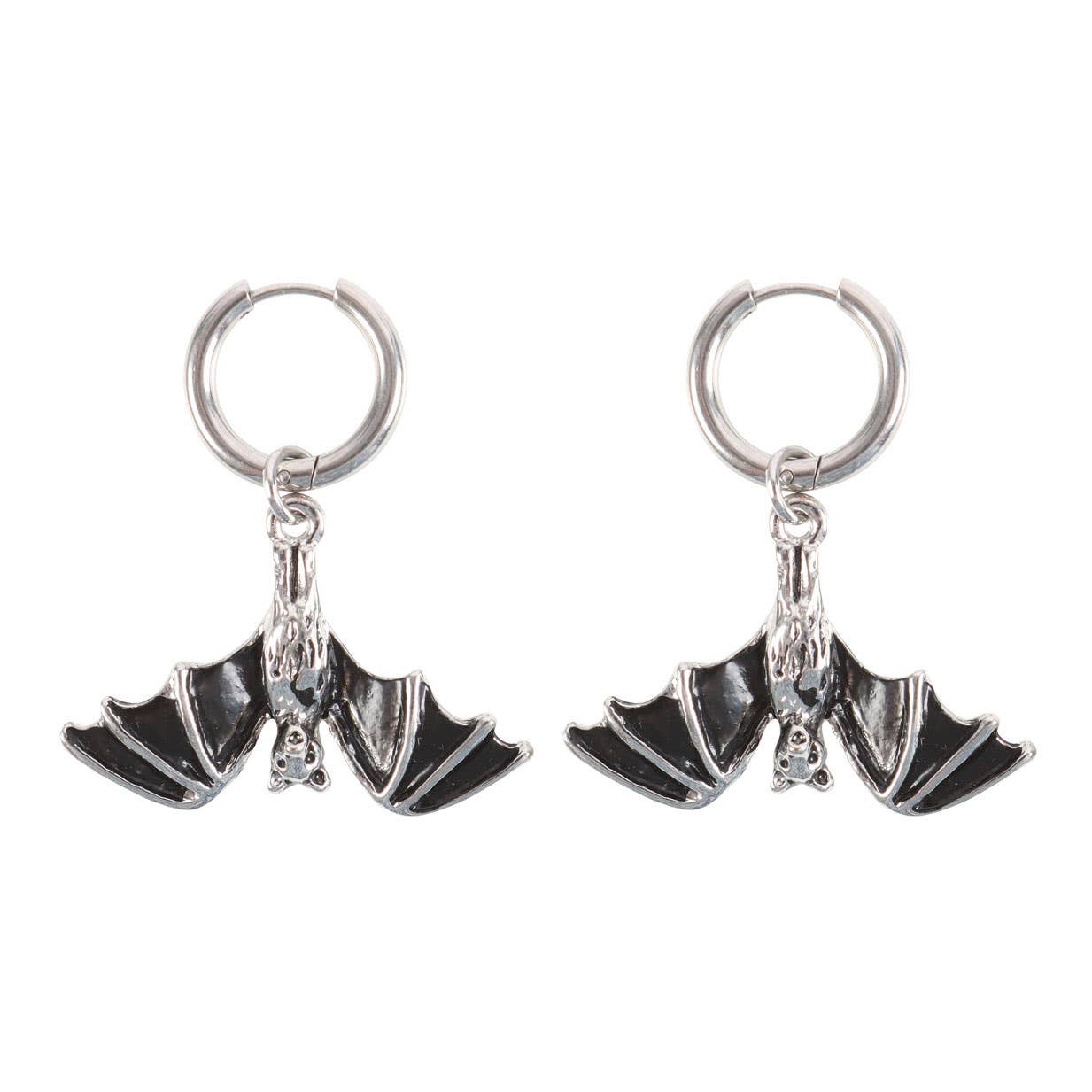 Gothic Hanging Bat Earrings