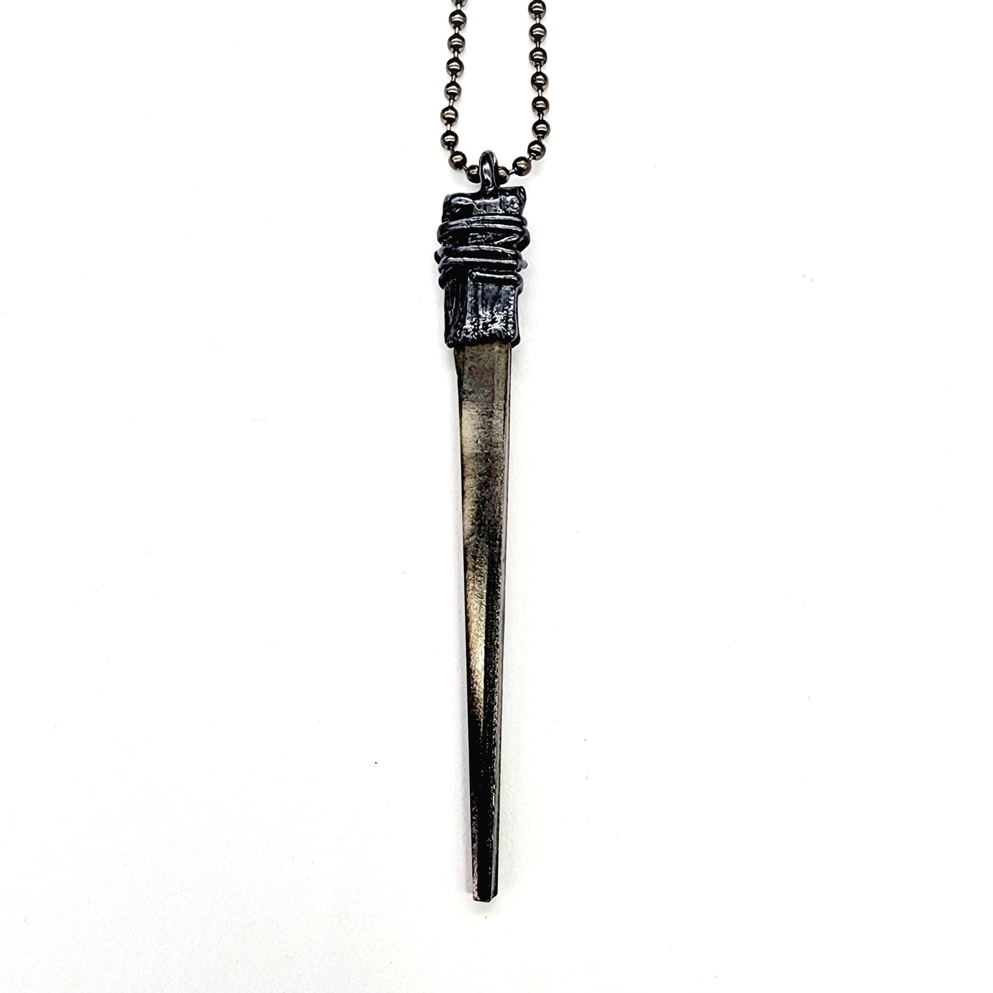 Coffin Nail Necklace - Gunmetal