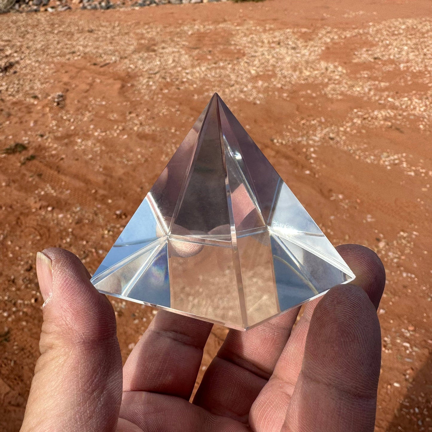 Glass 2 inch Pyramid