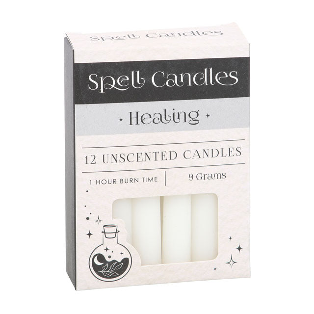 Pack of 12 White Healing Magic Spell Candles image 3