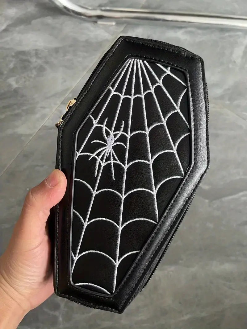 Spooky Gothic Coffin Bag with Enchanted Spider Web - 2 Designs