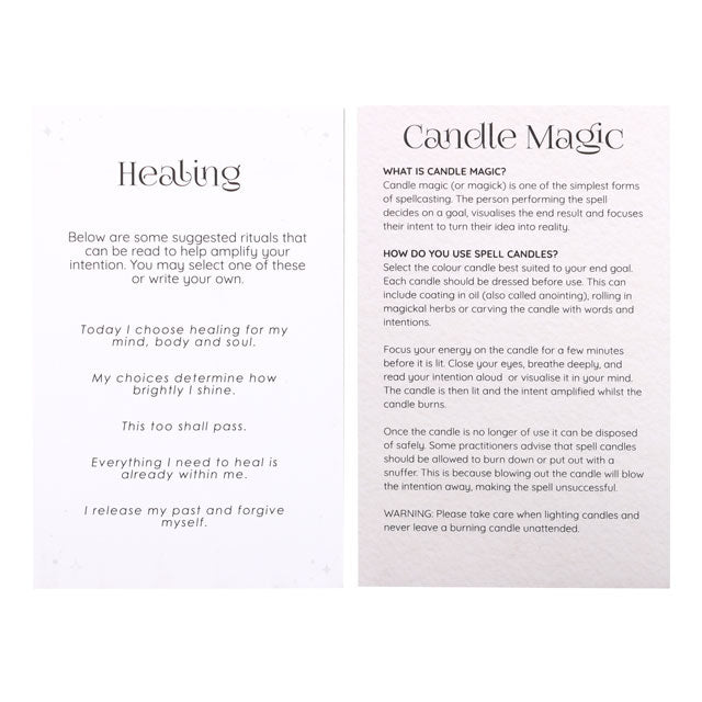 Pack of 12 White Healing Magic Spell Candles image 2
