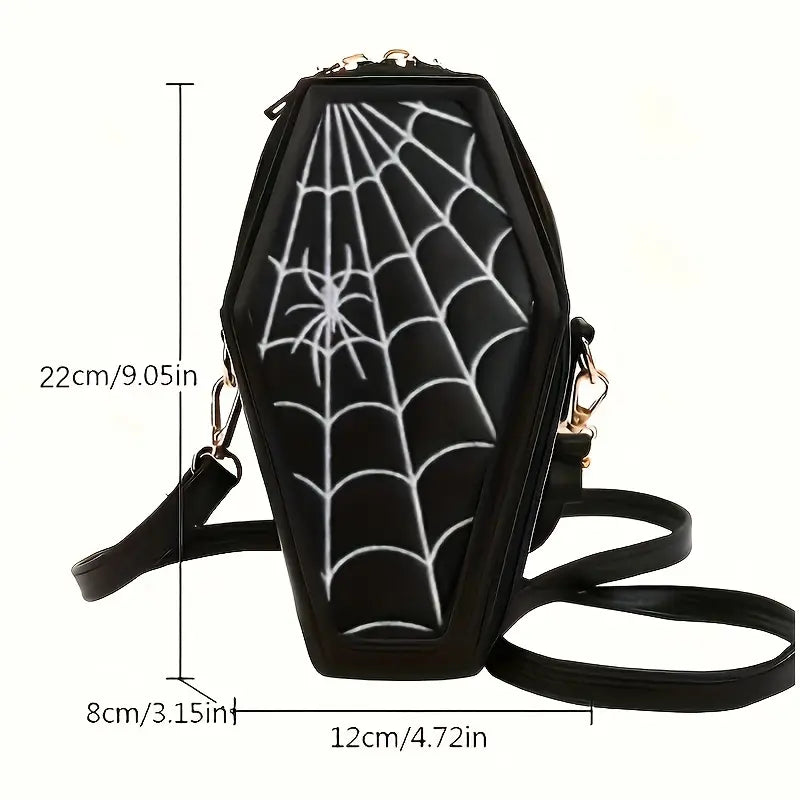 Spooky Gothic Coffin Bag with Enchanted Spider Web - 2 Designs