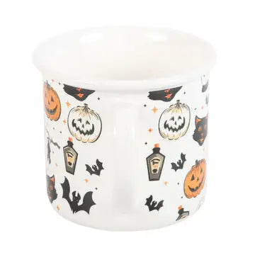 Spooky Cat and Pumpkin Print Halloween Mug image 3