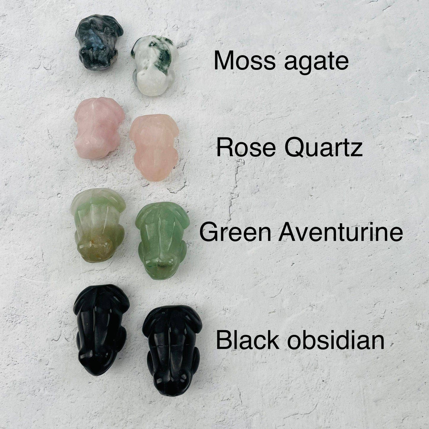 Crystal Gemstone Frog - Carved Toads