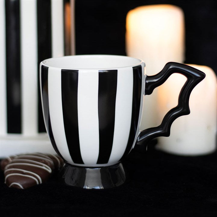 Gothic Striped Bat Wing Teacup image 0