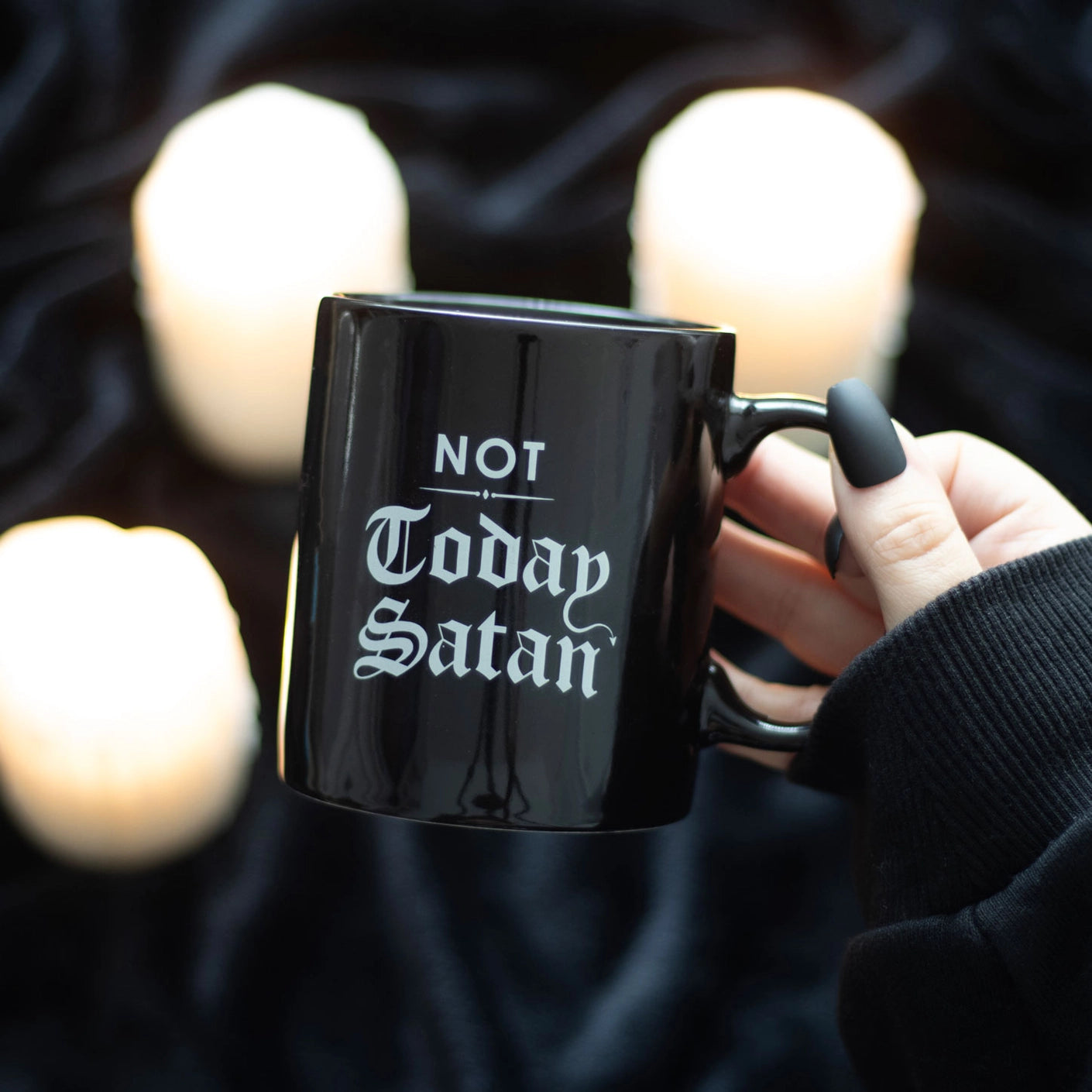 Gothic Not Today Satan Mug image 0