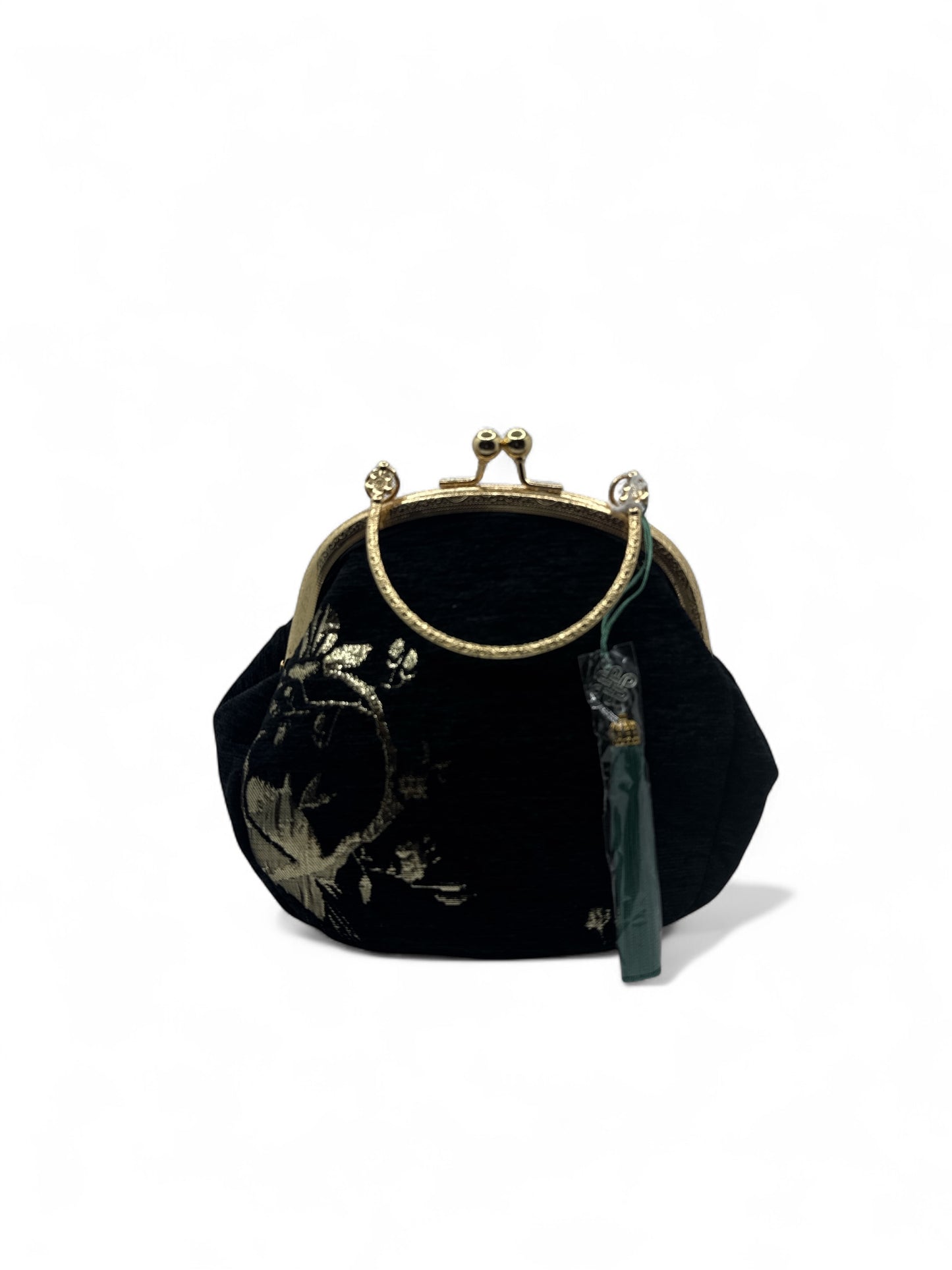 Black and Gold Tassel Bag