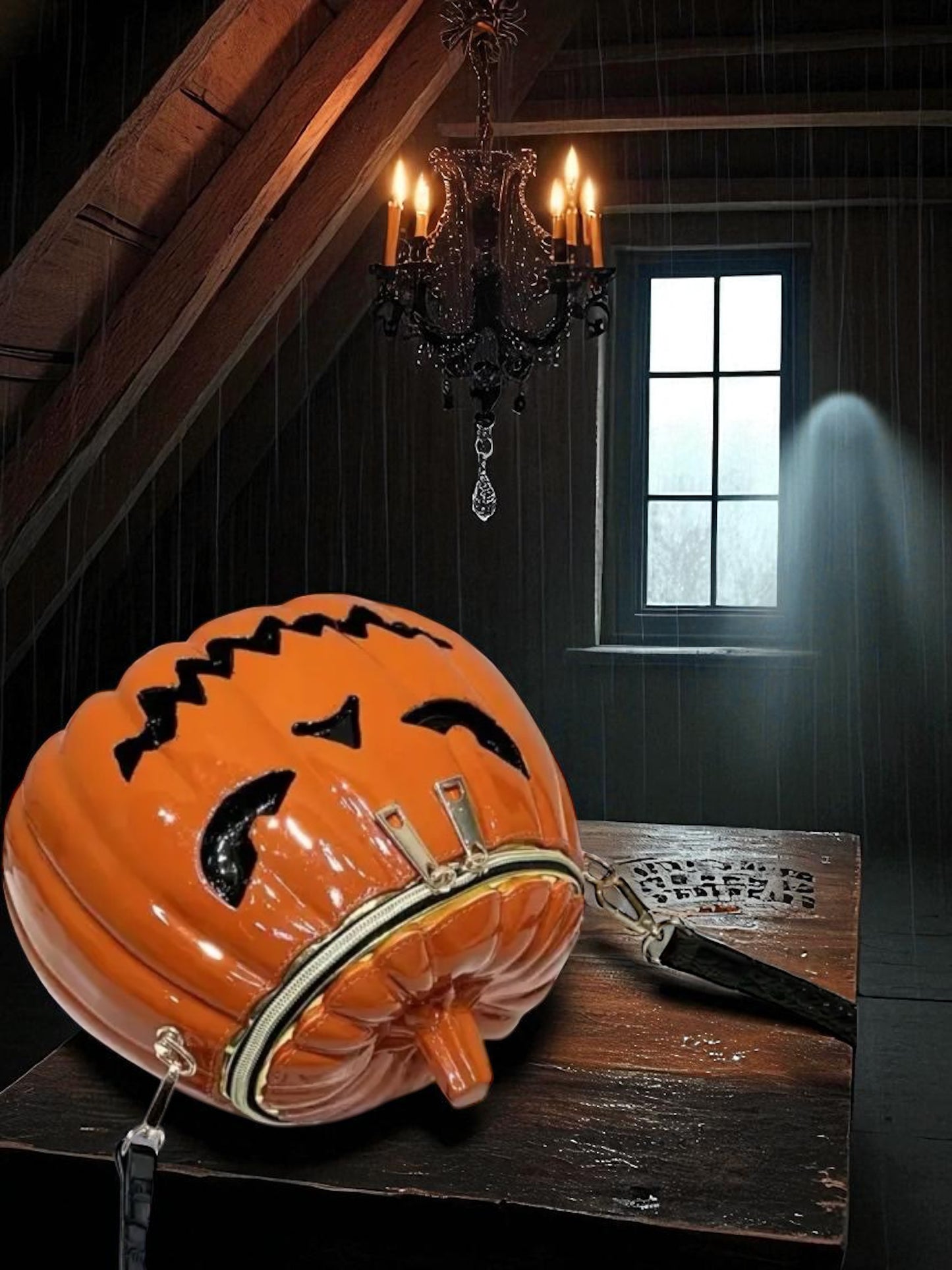 Bright Orange Pumpkin Crossbody