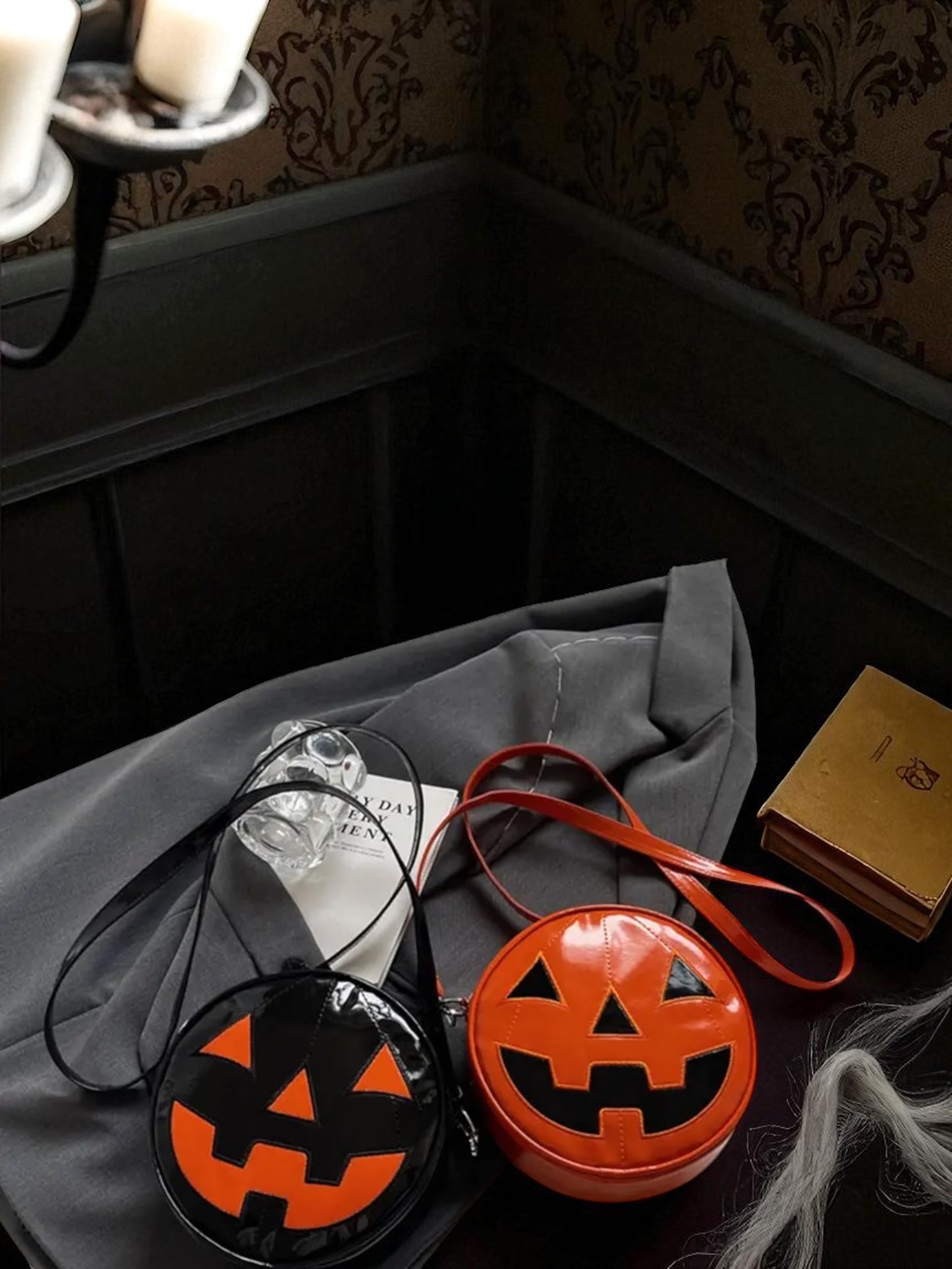 Pumpkin Face Crossbody Bag