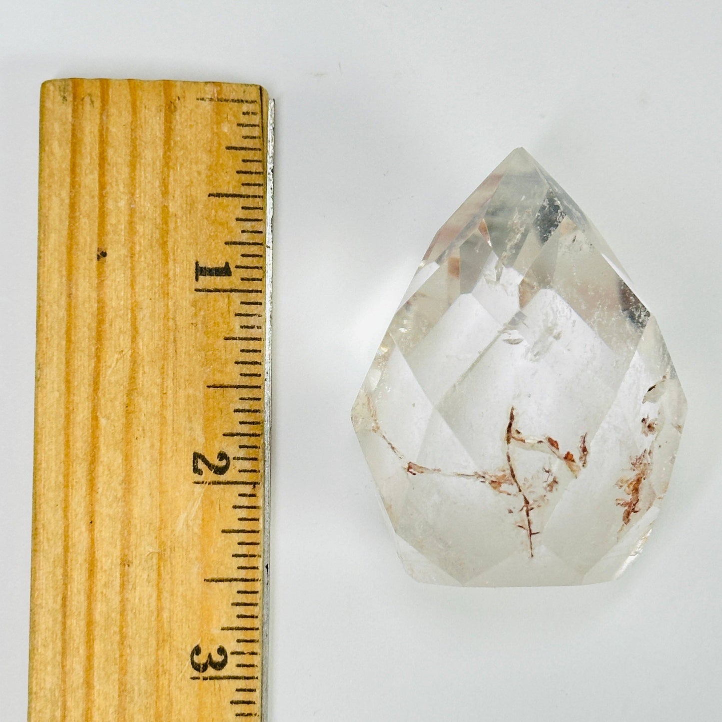 Crystal Quartz Lodalite Crystal Faceted Egg One-of-a-Kind #3