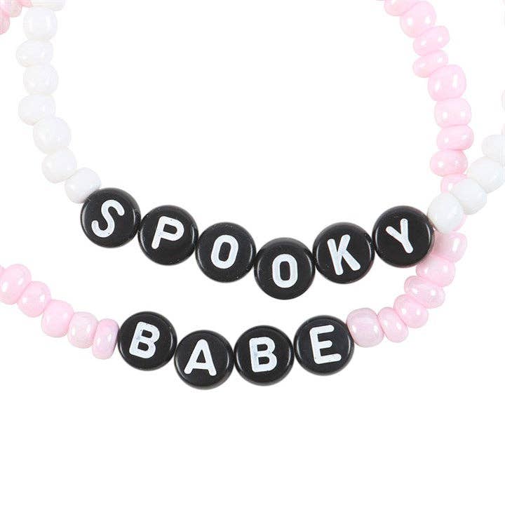 Spooky Babe Gothic Beaded Bracelet Set