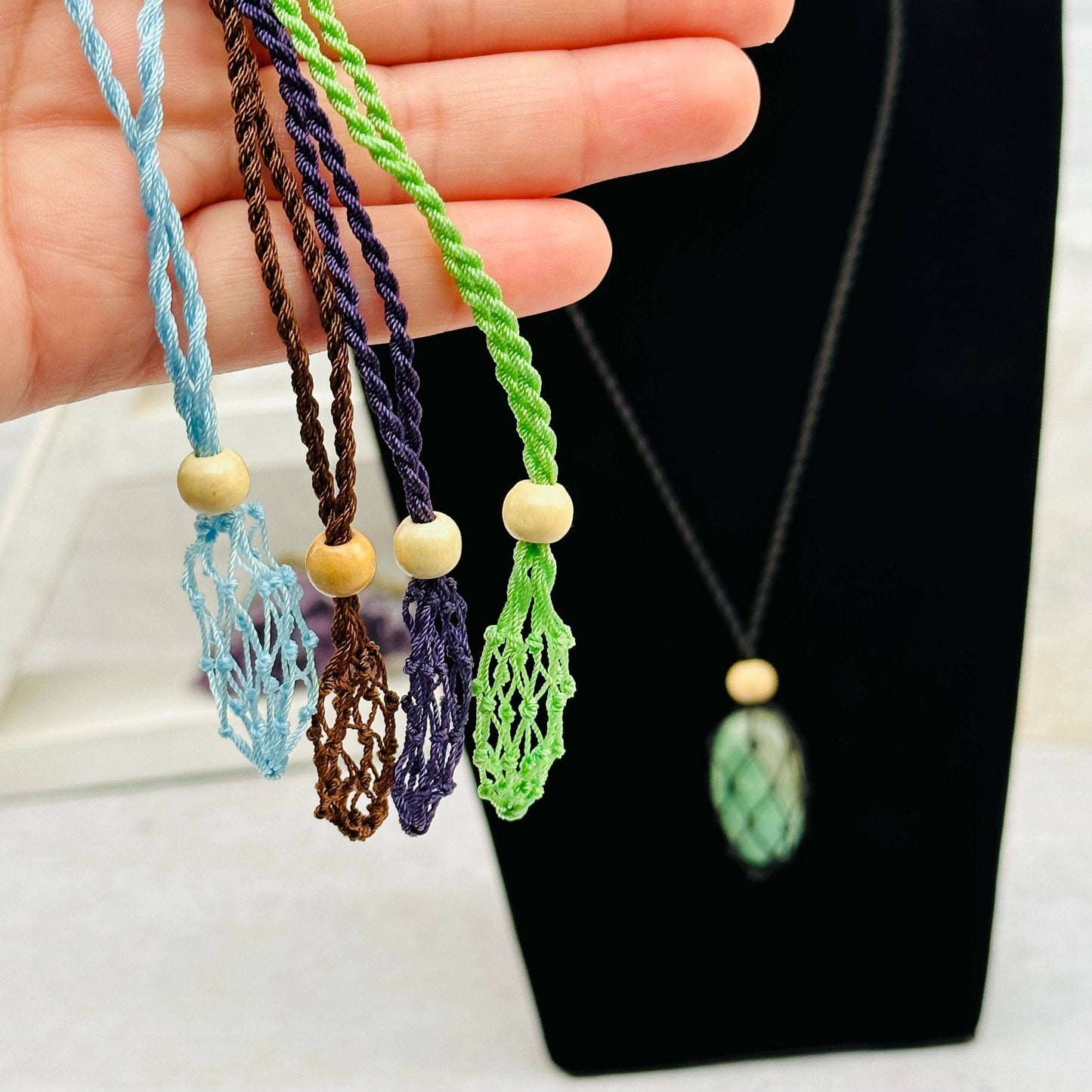 Crystal Holder Necklace - You Select Style -