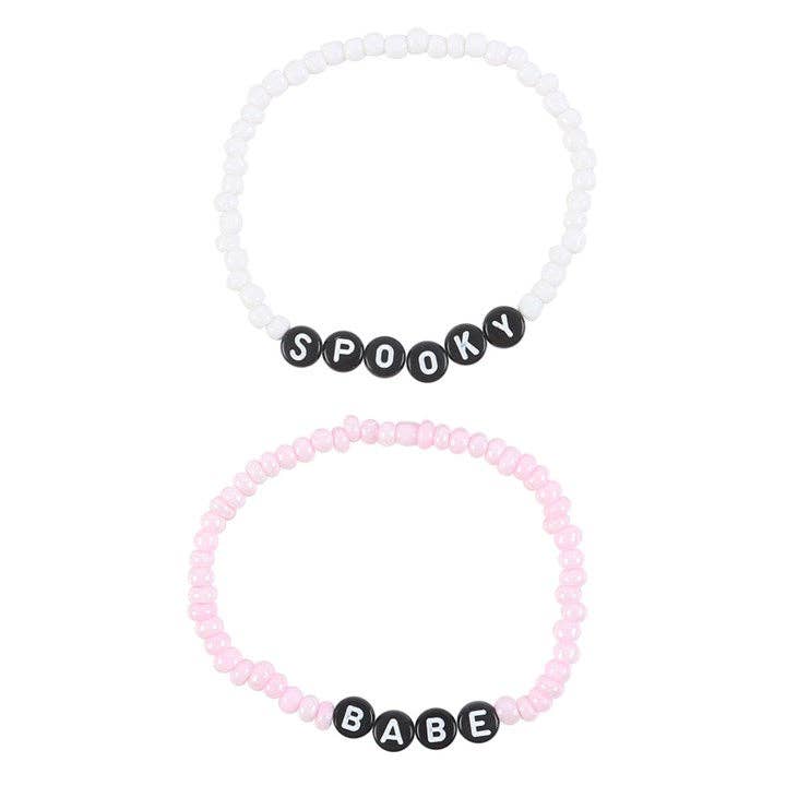 Spooky Babe Gothic Beaded Bracelet Set