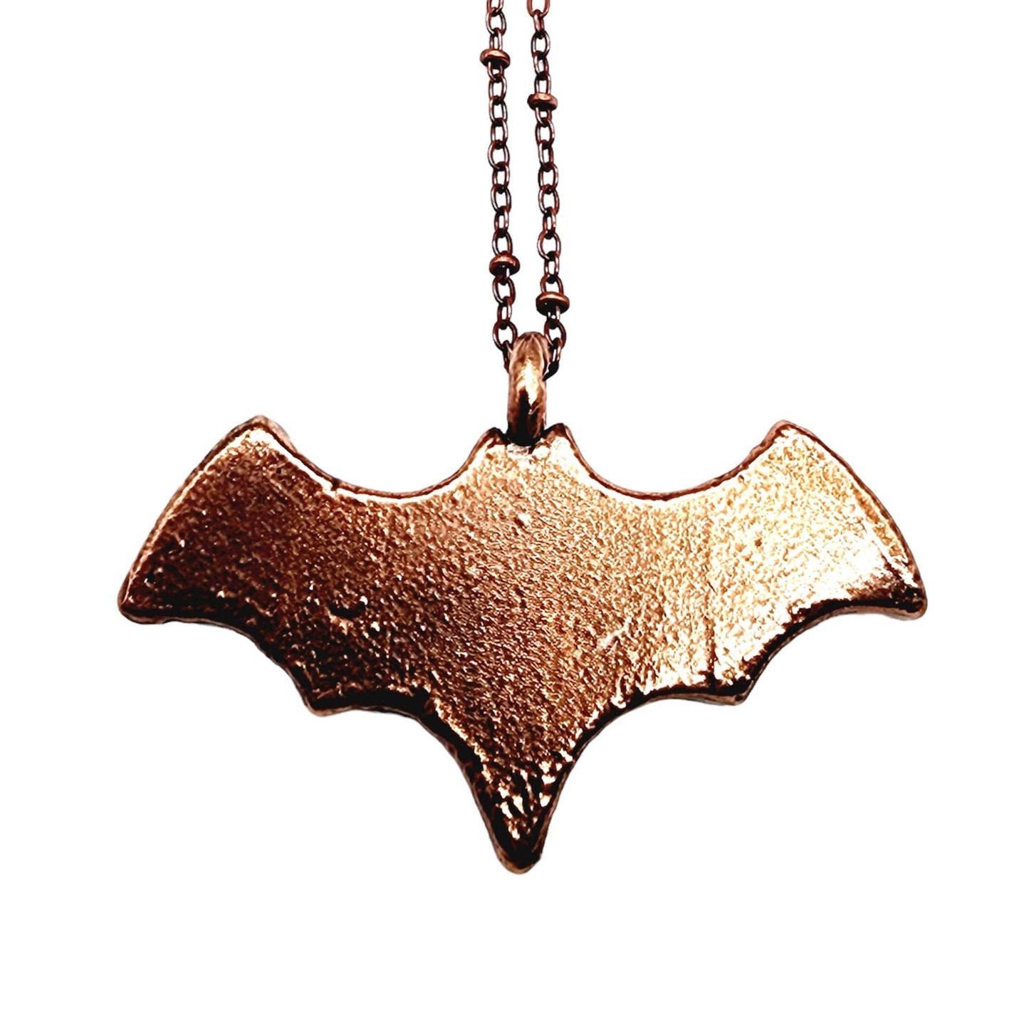 Fossilized Palm Wood Bat Necklace