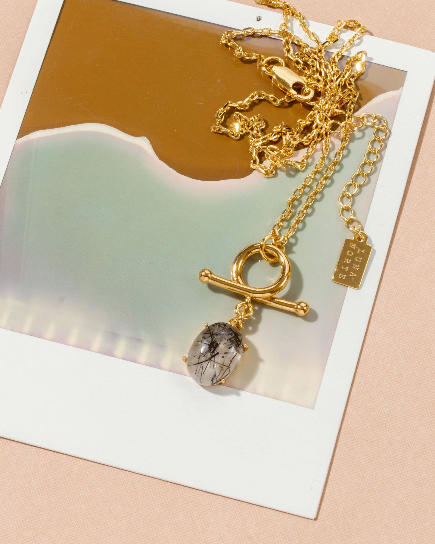 Embrace Me Long Necklace - Tourmalinated Quartz