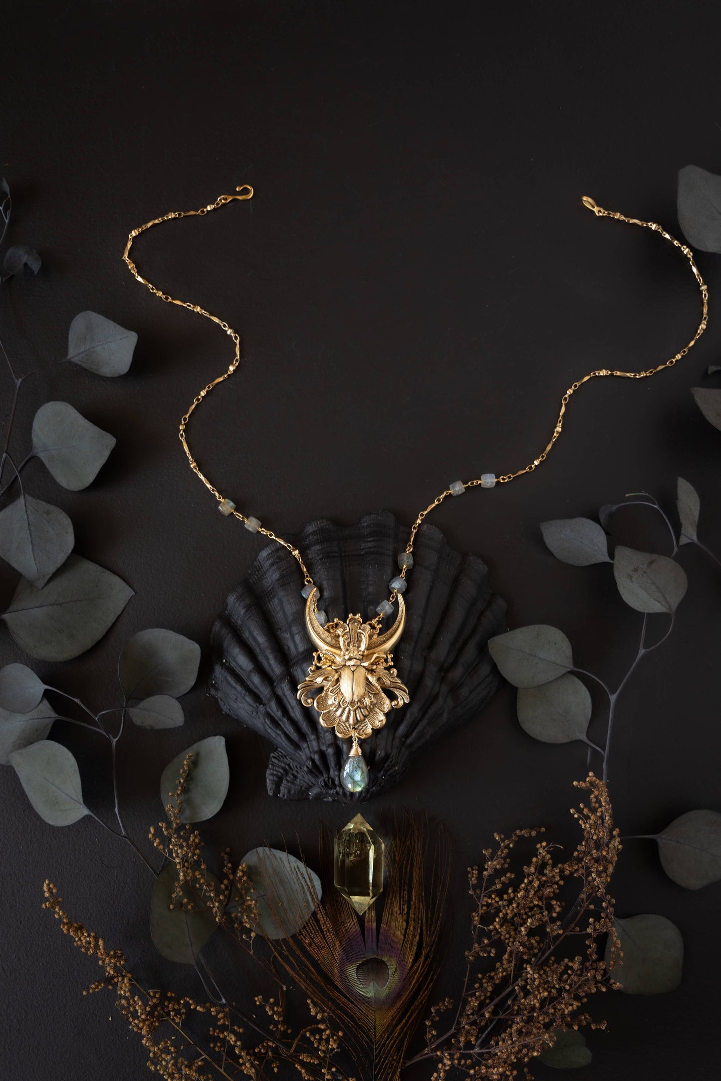 Rising Beetle Baroque Amulet