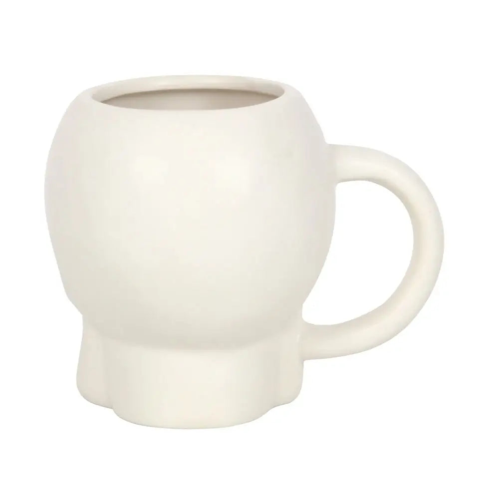 Matte White Gothic Halloween Skull Mug image 2