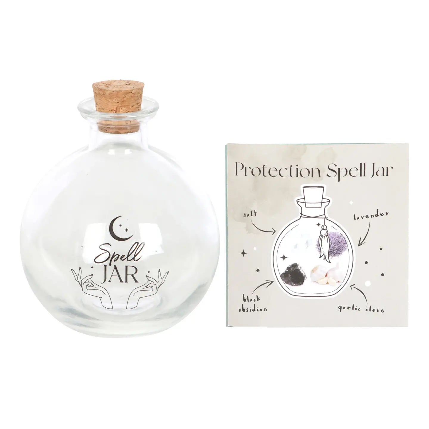 10cm Glass Magic Spell Jar with Recipe Booklet image 1