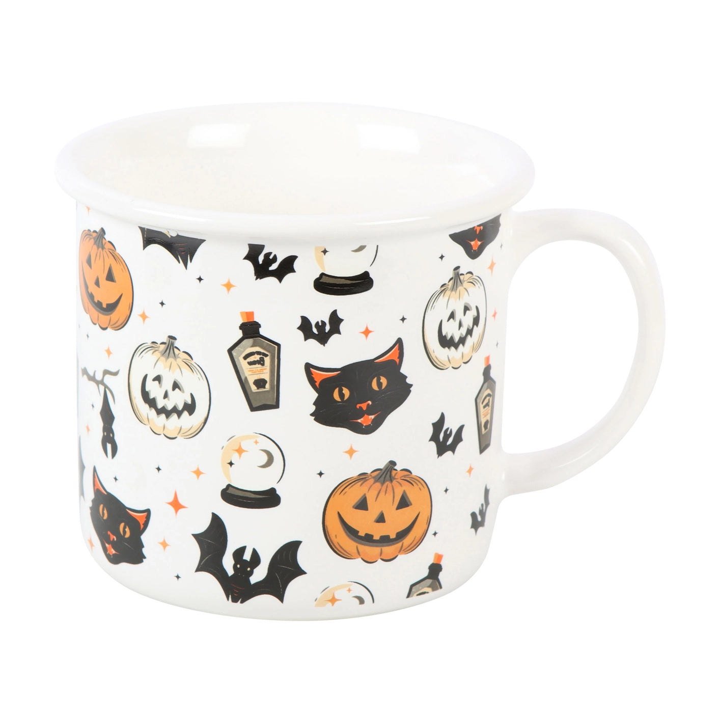 Spooky Cat and Pumpkin Print Halloween Mug image 2