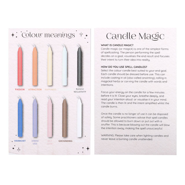 Pack of 12 Mixed Colour Magic Spell Candles image 4
