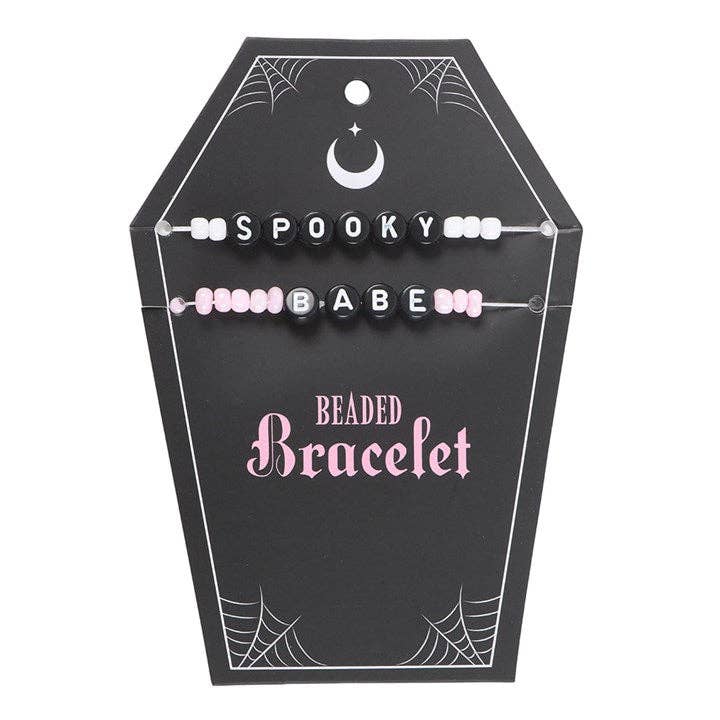 Spooky Babe Gothic Beaded Bracelet Set