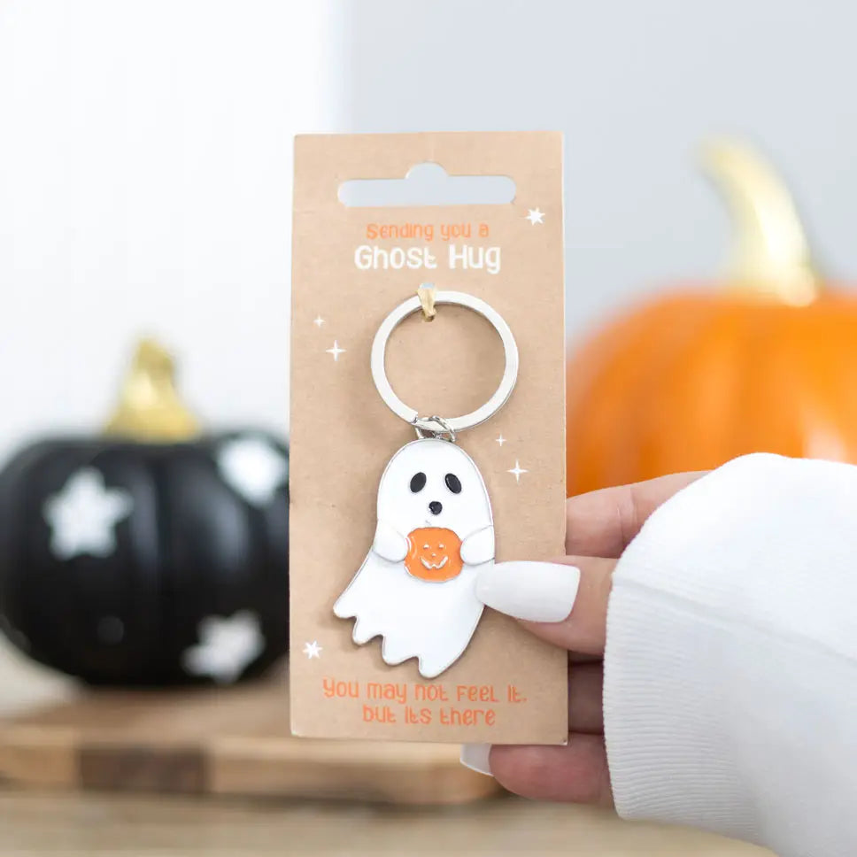 Ghost Hug Halloween Keyring image 1