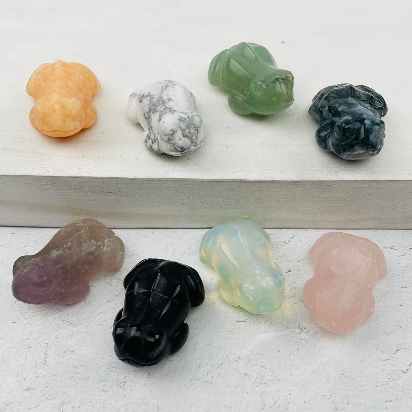 Crystal Gemstone Frog - Carved Toads