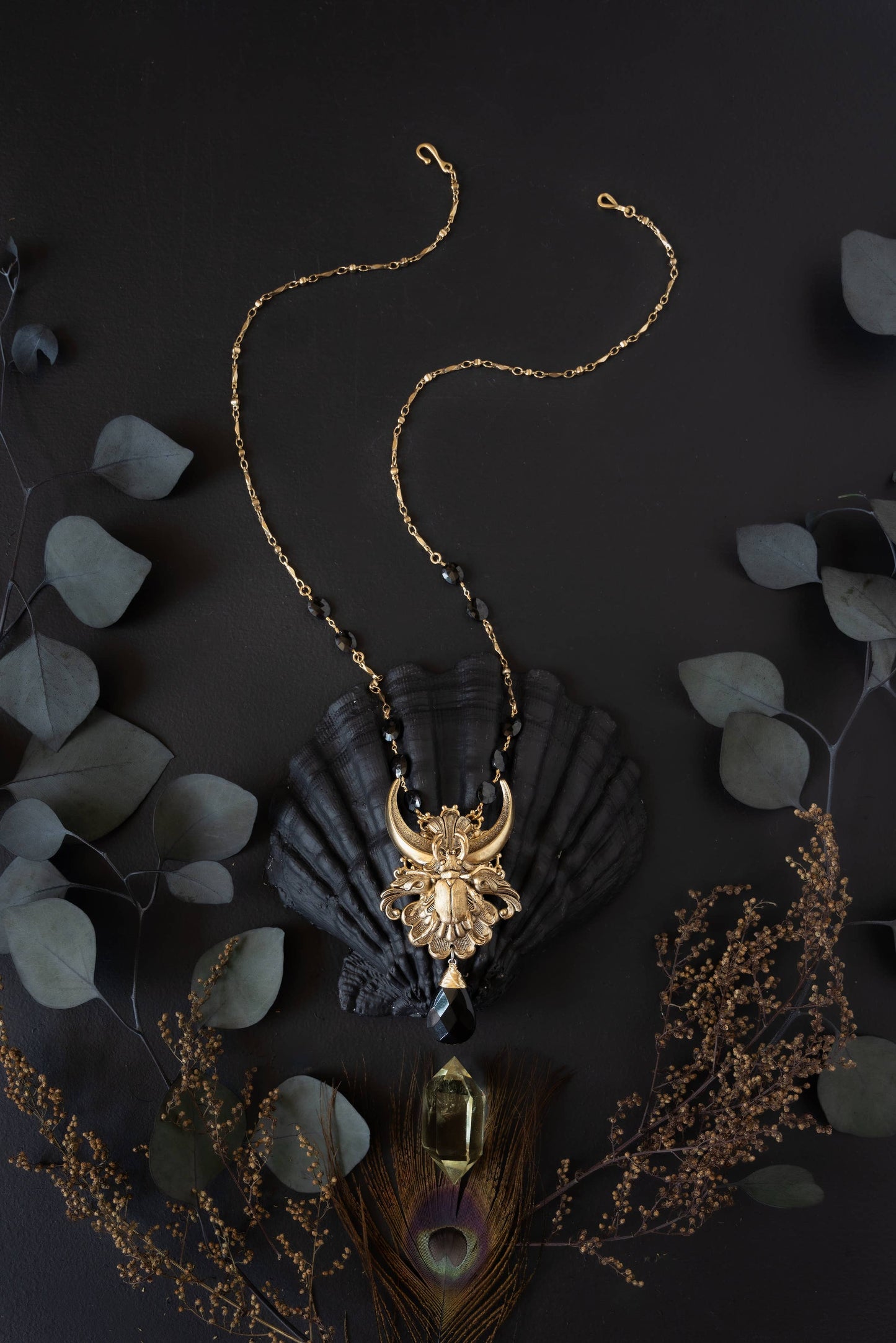 Rising Beetle Baroque Amulet