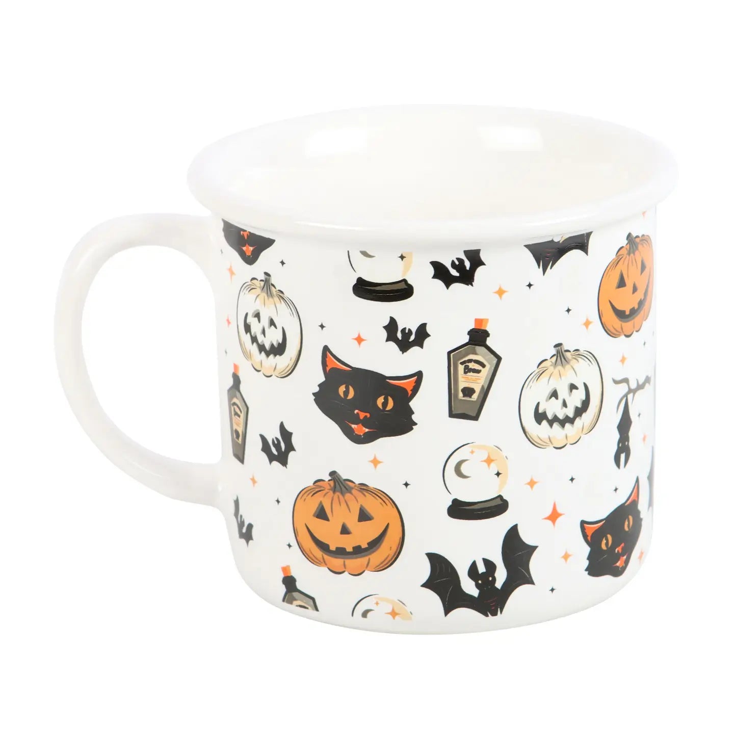 Spooky Cat and Pumpkin Print Halloween Mug image 1
