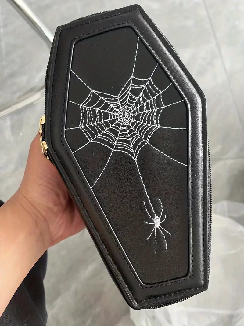 Spooky Gothic Coffin Bag with Enchanted Spider Web - 2 Designs