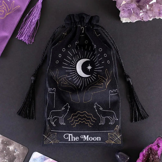 Moon Tarot Card Drawstring Pouch image 0