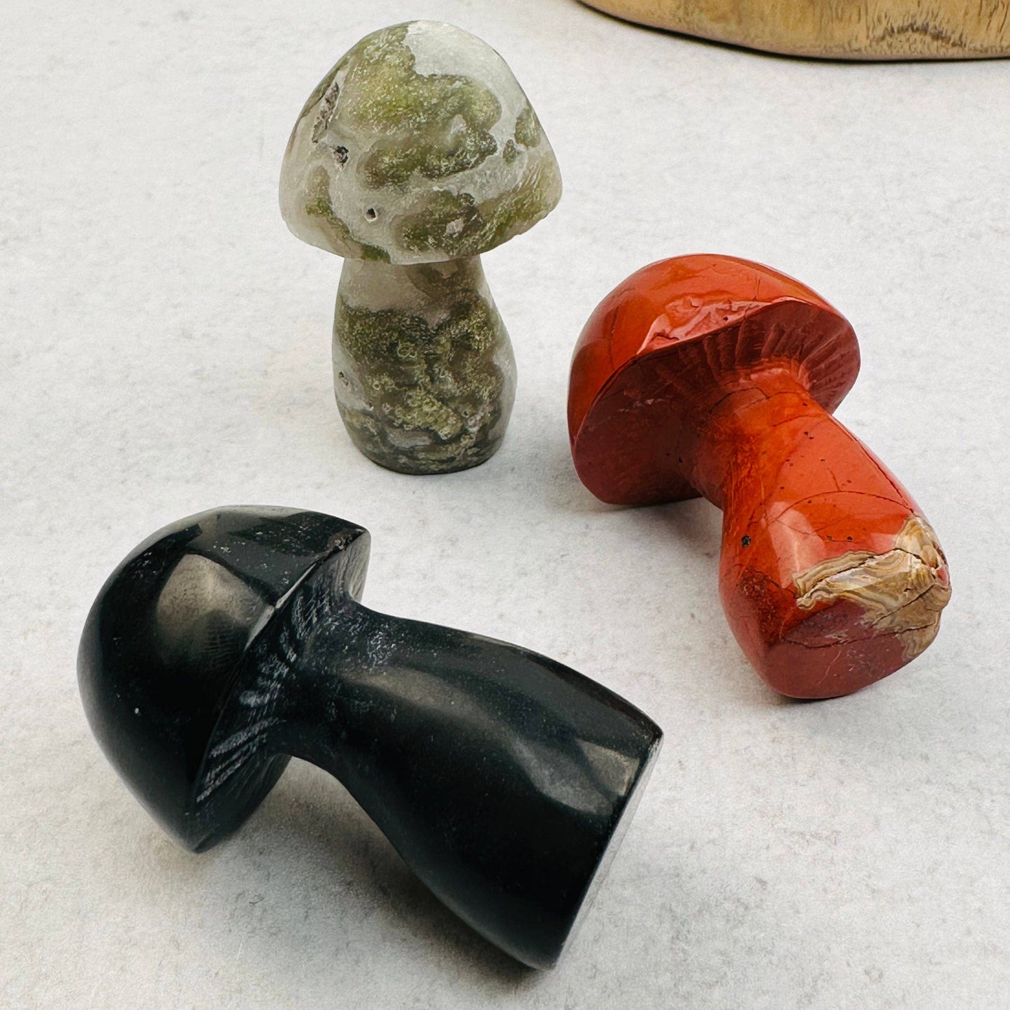 Crystal Gemstone Mushrooms Carving - You Choose Stone