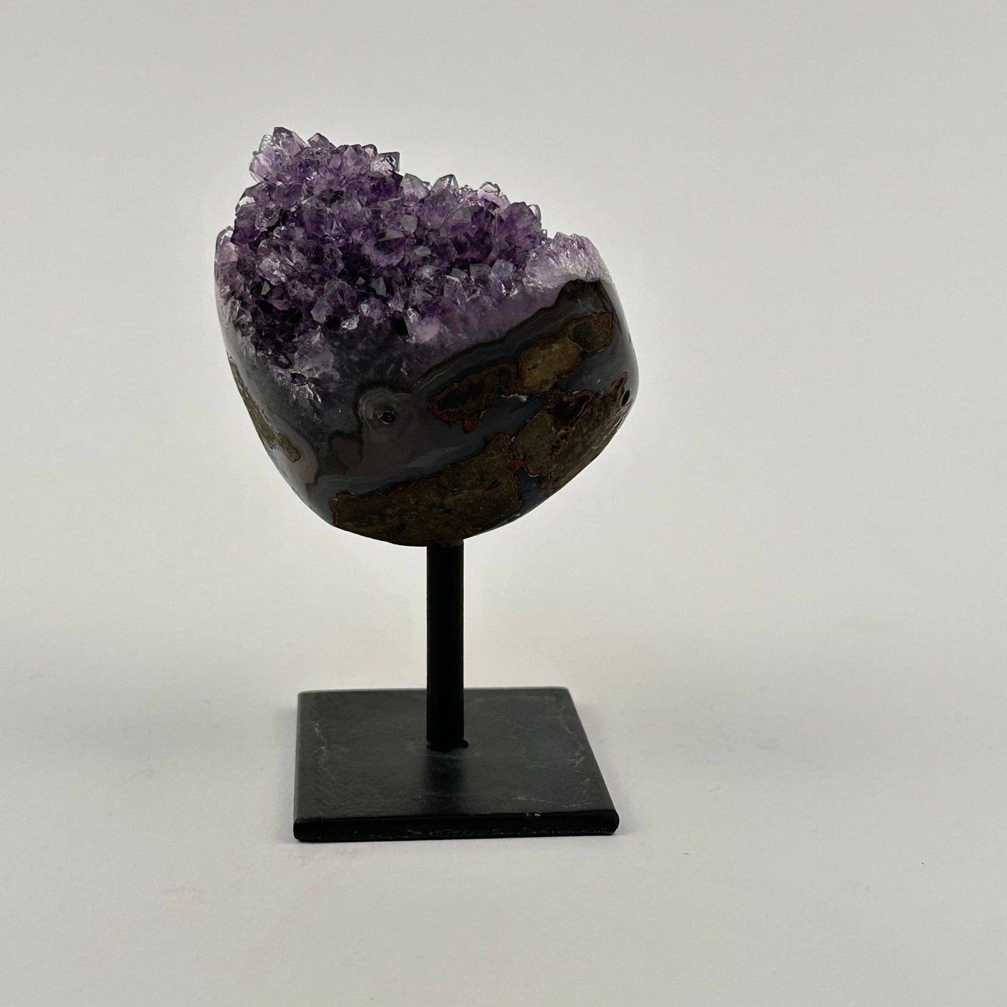 Amethyst Stalactite Crystal On A Metal Stand
