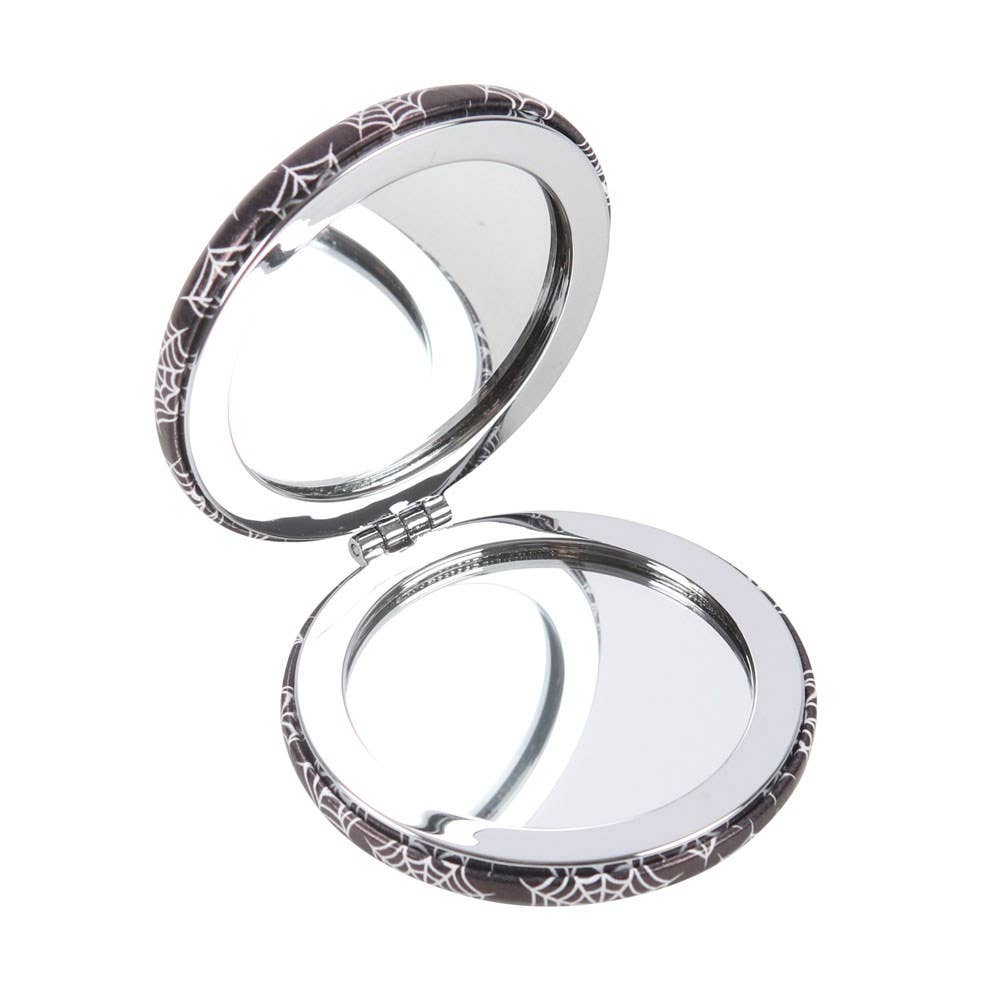 Set of 12 Gothic Bat and Spiderweb Compact Mirrors