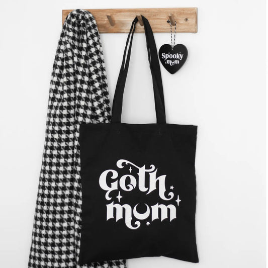 Black Goth Mum Polycotton Tote Bag image 0