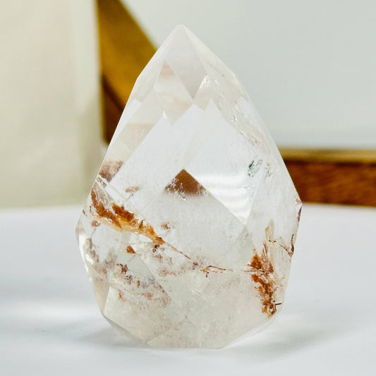Crystal Quartz Lodalite Crystal Faceted Egg One-of-a-Kind #3
