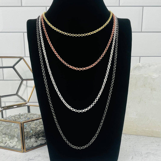 Crystal Double Chain Necklace - You Select Style