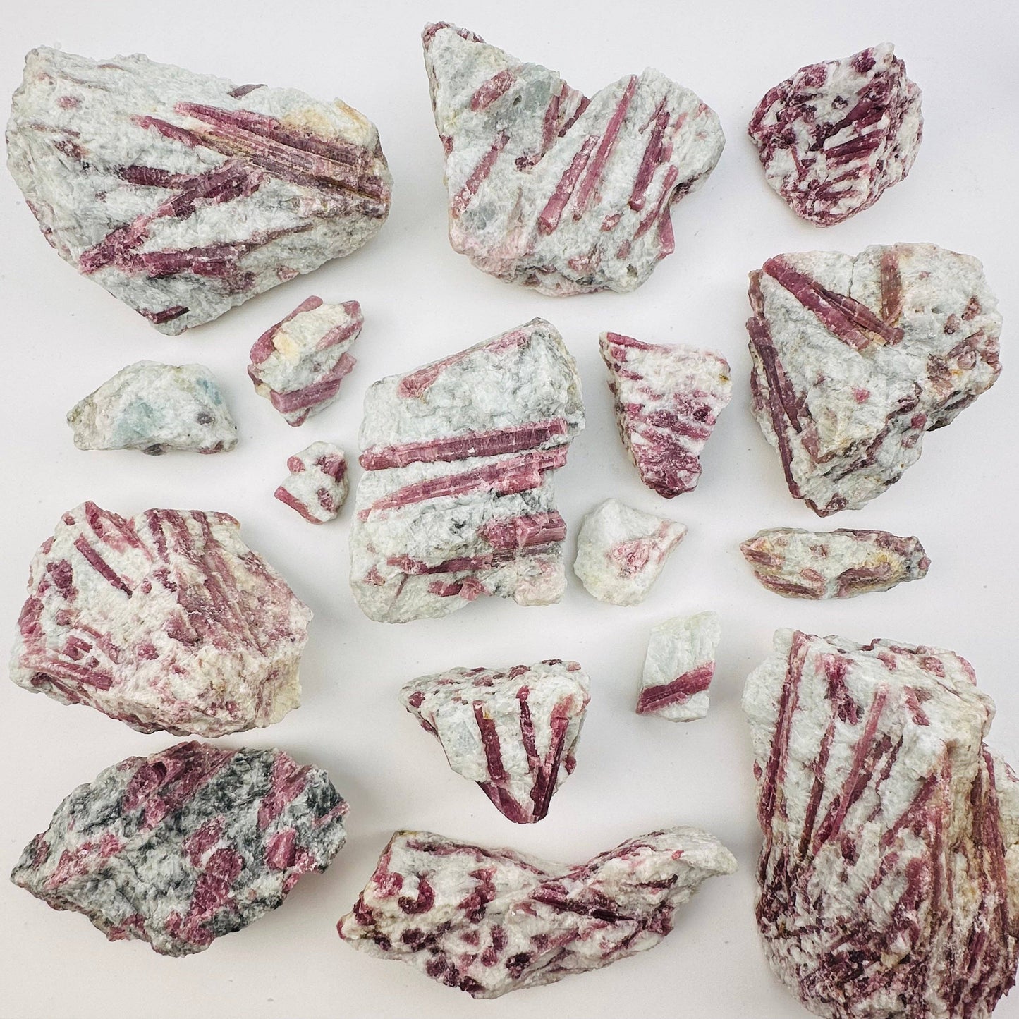 Natural Pink Tourmaline on Matrix Crystal Clusters